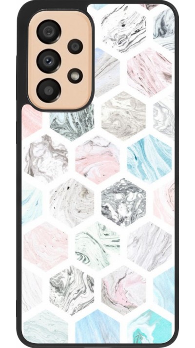 Coque Samsung Galaxy A33 5G - Silicone rigide noir Marble Everything