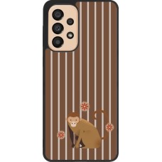 Samsung Galaxy A33 5G Case Hülle - Silikon schwarz Monkey with stripes