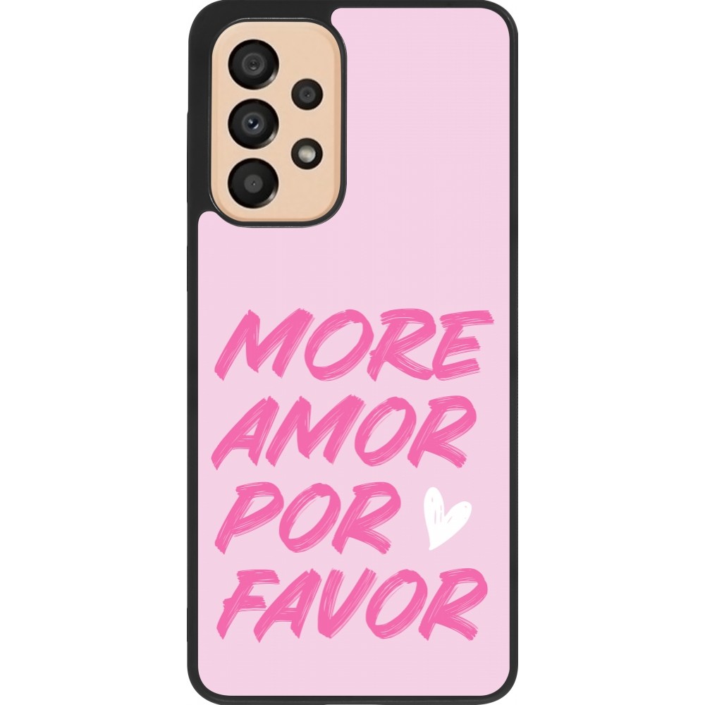 Samsung Galaxy A33 5G Case Hülle - Silikon schwarz More amor porfavor