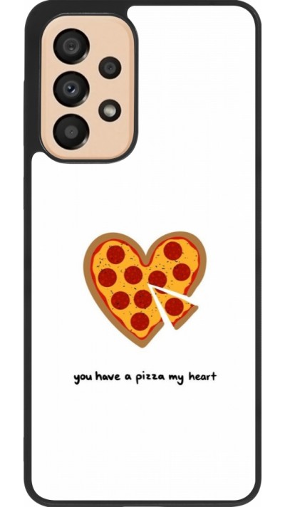 Coque Samsung Galaxy A33 5G - Silicone rigide noir Saint Valentines Day 26 You have my pizza heart