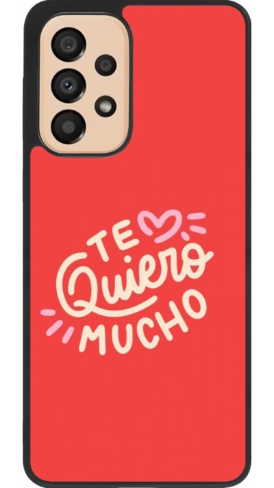Coque Samsung Galaxy A33 5G - Silicone rigide noir Saint Valentines Day 26 Te quiero mucho