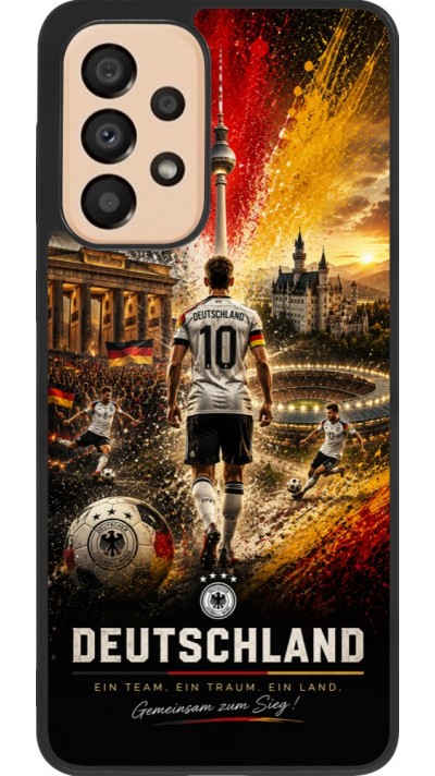 Samsung Galaxy A33 5G Case Hülle - Silikon schwarz Fussball Deutschland splash 2026