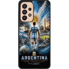Samsung Galaxy A33 5G Case Hülle - Silikon schwarz Fussball Argentinien splash 2026