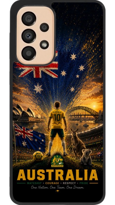 Samsung Galaxy A33 5G Case Hülle - Silikon schwarz Fussball Australien splash 2026