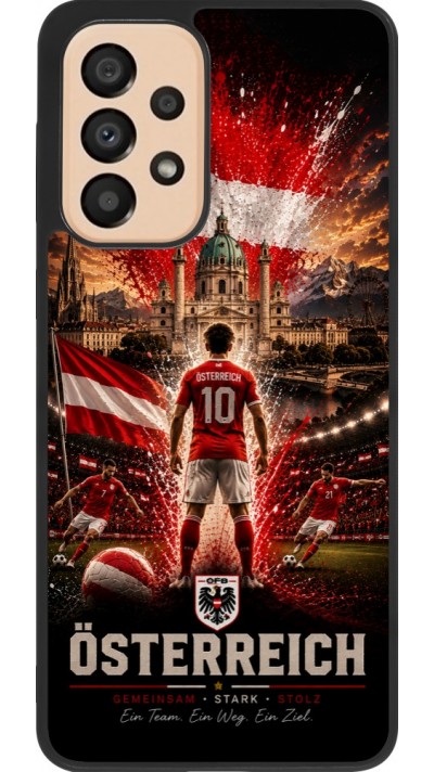 Samsung Galaxy A33 5G Case Hülle - Silikon schwarz Fussball Österreich splash 2026