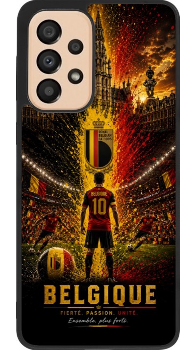 Samsung Galaxy A33 5G Case Hülle - Silikon schwarz Fussball Belgien splash 2026