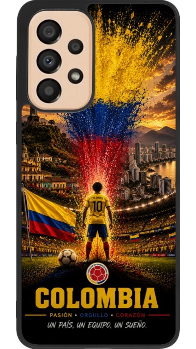 Samsung Galaxy A33 5G Case Hülle - Silikon schwarz Fussball Kolumbien splash 2026