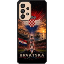 Samsung Galaxy A33 5G Case Hülle - Silikon schwarz Fussball Kroatien splash 2026