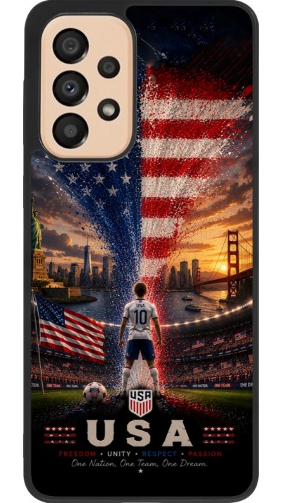 Samsung Galaxy A33 5G Case Hülle - Silikon schwarz Fussball Vereinigten Staaten splash 2026