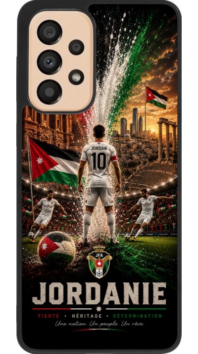 Samsung Galaxy A33 5G Case Hülle - Silikon schwarz Fussball Jordanien splash 2026