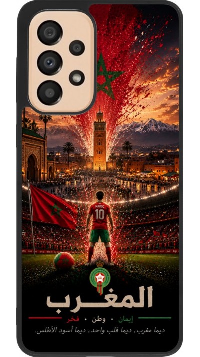 Samsung Galaxy A33 5G Case Hülle - Silikon schwarz Fussball Marokko splash 2026