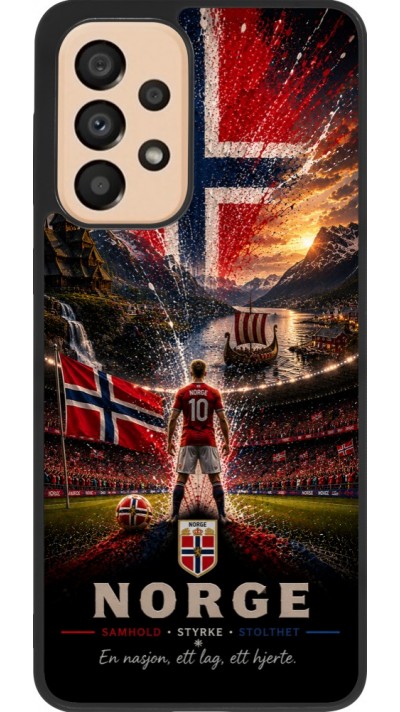 Samsung Galaxy A33 5G Case Hülle - Silikon schwarz Fussball Norwegen splash 2026