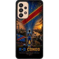Samsung Galaxy A33 5G Case Hülle - Silikon schwarz Fussball Demokratische Republik Kongo splash 2026