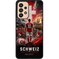Samsung Galaxy A33 5G Case Hülle - Silikon schwarz Fussball Schweiz splash 2026