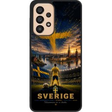 Samsung Galaxy A33 5G Case Hülle - Silikon schwarz Fussball Schweden splash 2026