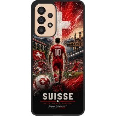 Samsung Galaxy A33 5G Case Hülle - Silikon schwarz Fussball Suisse splash 2026