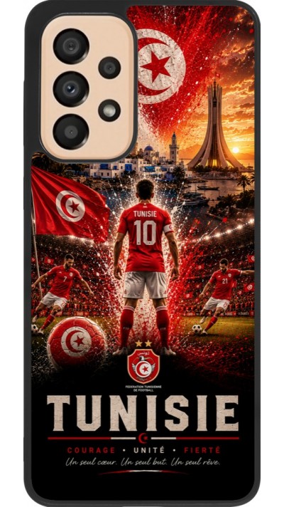 Samsung Galaxy A33 5G Case Hülle - Silikon schwarz Fussball Tunesien splash 2026