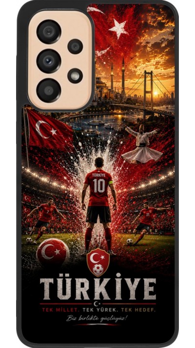 Samsung Galaxy A33 5G Case Hülle - Silikon schwarz Fussball Türkei splash 2026