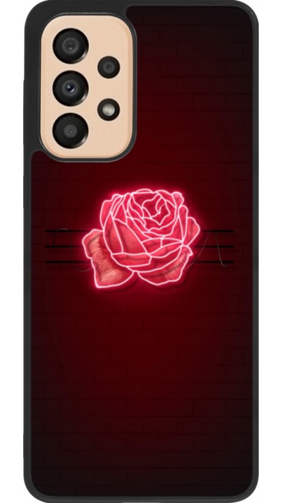 Samsung Galaxy A33 5G Case Hülle - Silikon schwarz Spring 23 neon rose