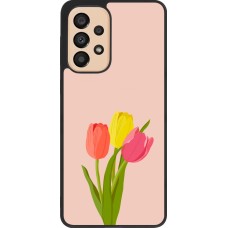 Samsung Galaxy A33 5G Case Hülle - Silikon schwarz Spring 23 tulip trio