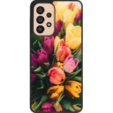 Samsung Galaxy A33 5G Case Hülle - Silikon schwarz Bouquet of tulips Spring 2026