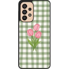 Samsung Galaxy A33 5G Case Hülle - Silikon schwarz Green vichy tulips Spring 2026