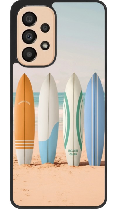 Coque Samsung Galaxy A33 5G - Silicone rigide noir Summer surfboard 2025