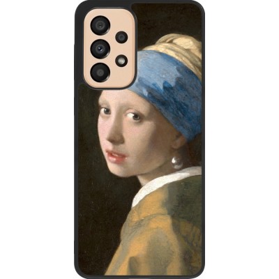 Samsung Galaxy A33 5G Case Hülle - Silikon schwarz Kunstbild - Das Mädchen mit dem Perlenohrring - Jan Vermeer