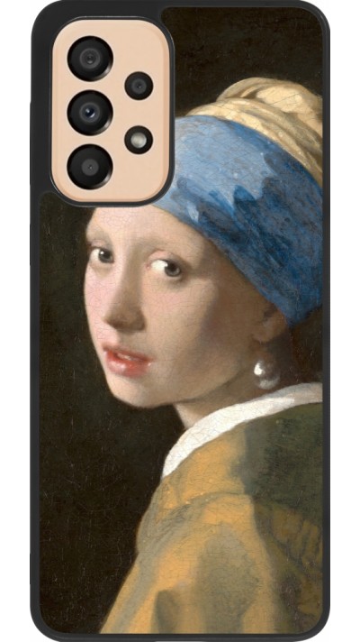 Samsung Galaxy A33 5G Case Hülle - Silikon schwarz Kunstbild - Das Mädchen mit dem Perlenohrring - Jan Vermeer