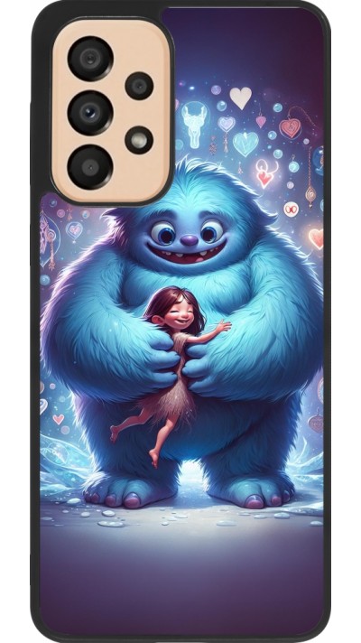 Samsung Galaxy A33 5G Case Hülle - Silikon schwarz Valentin 2024 Flauschige Liebe