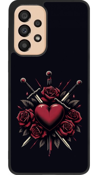 Samsung Galaxy A33 5G Case Hülle - Silikon schwarz Valentine 2024 gothic love