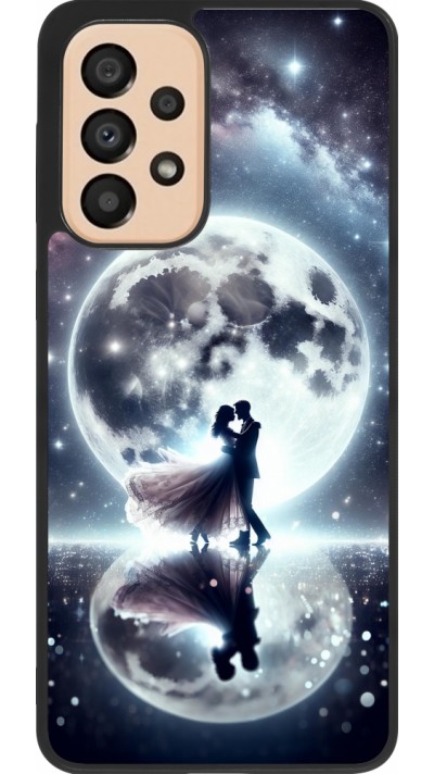 Samsung Galaxy A33 5G Case Hülle - Silikon schwarz Valentin 2024 Liebe unter dem Mond
