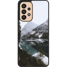 Samsung Galaxy A33 5G Case Hülle - Silikon schwarz Winter 22 snowy mountain and lake