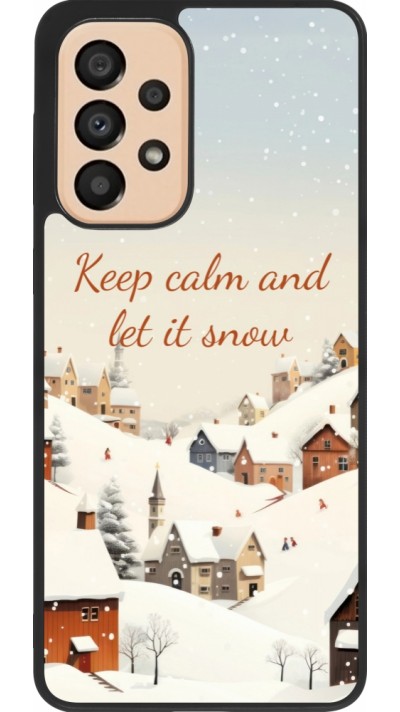 Samsung Galaxy A33 5G Case Hülle - Silikon schwarz Winter 25 Winter Keep calm and let it snow