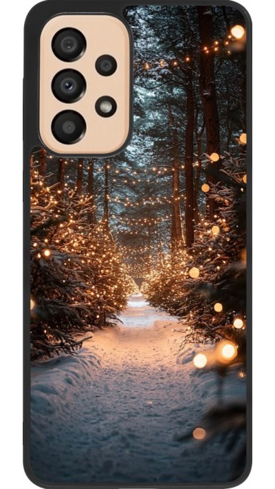 Samsung Galaxy A33 5G Case Hülle - Silikon schwarz Winter 25 Winter snowy road