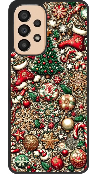 Samsung Galaxy A33 5G Case Hülle - Silikon schwarz Weihnachten 2023 Mikromuster