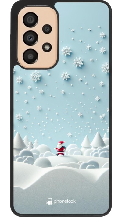 Samsung Galaxy A33 5G Case Hülle - Silikon schwarz Weihnachten 2023 Kleiner Vater Schneeflocke