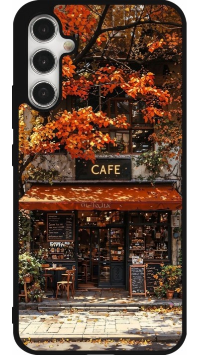 Samsung Galaxy A34 5G Case Hülle - Silikon schwarz Autumn 25 Coffee shop