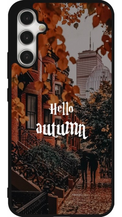 Samsung Galaxy A34 5G Case Hülle - Silikon schwarz Autumn 25 Hello autumn