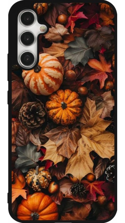 Samsung Galaxy A34 5G Case Hülle - Silikon schwarz Autumn 25 Pumpkin