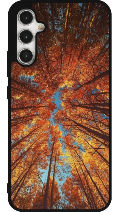Samsung Galaxy A34 5G Case Hülle - Silikon schwarz Autumn 25 Trees