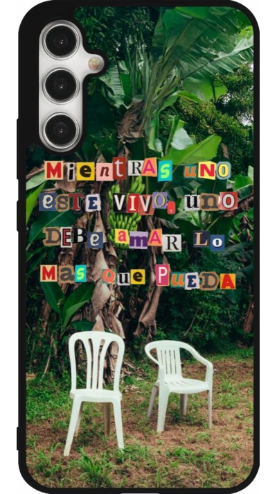 Samsung Galaxy A34 5G Case Hülle - Silikon schwarz Chairs DTMF