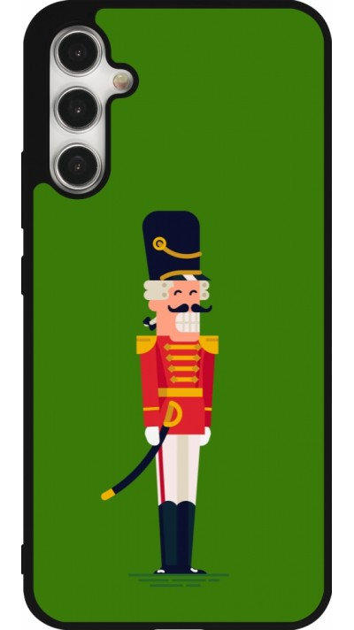 Samsung Galaxy A34 5G Case Hülle - Silikon schwarz Christmas 25 Nutcracker Green