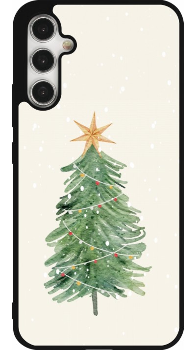Samsung Galaxy A34 5G Case Hülle - Silikon schwarz Christmas 25 Sketch Tree