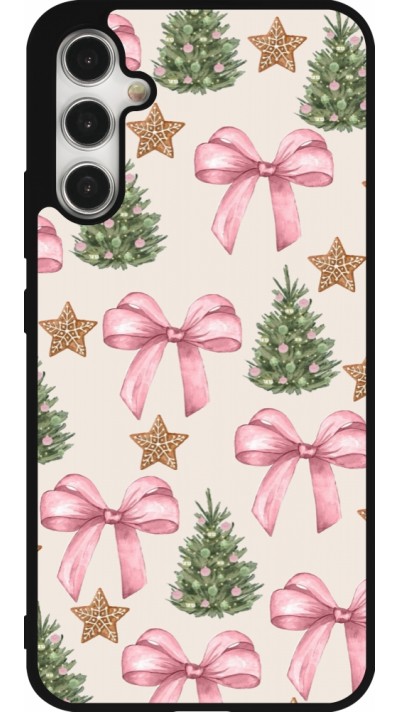 Samsung Galaxy A34 5G Case Hülle - Silikon schwarz Christmas 25 Vintage Ribbons