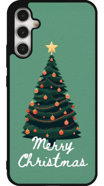 Samsung Galaxy A34 5G Case Hülle - Silikon schwarz Christmas 25 Xmas Tree