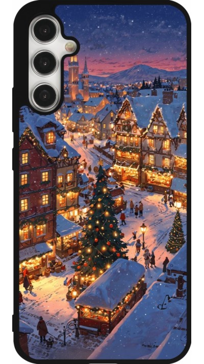 Samsung Galaxy A34 5G Case Hülle - Silikon schwarz Christmas 25 Xmas Village