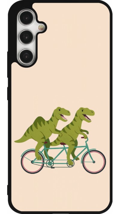 Samsung Galaxy A34 5G Case Hülle - Silikon schwarz Dinosaurs on bikes 2026