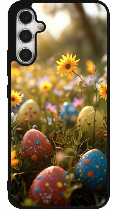 Samsung Galaxy A34 5G Case Hülle - Silikon schwarz Easter 2026 Decorated eggs