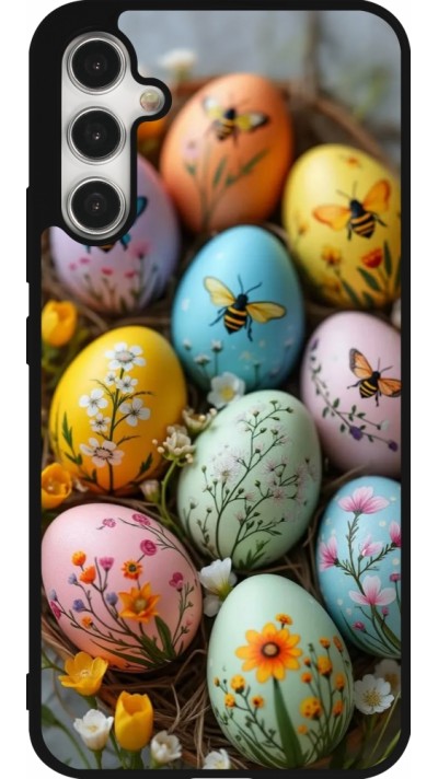 Samsung Galaxy A34 5G Case Hülle - Silikon schwarz Easter 2026 Eggs with bees